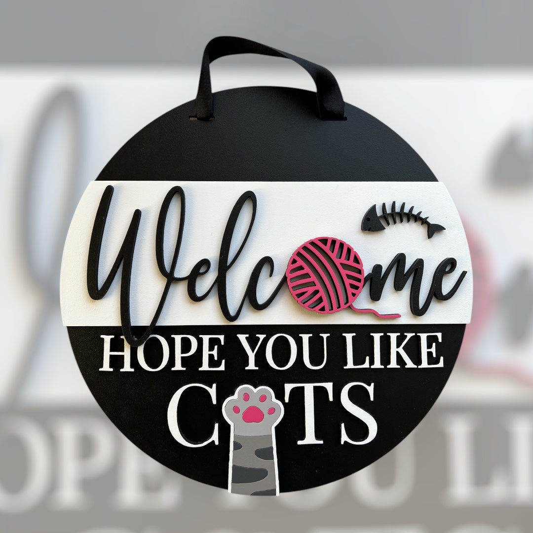 Hope You Like Cats Door Hanger