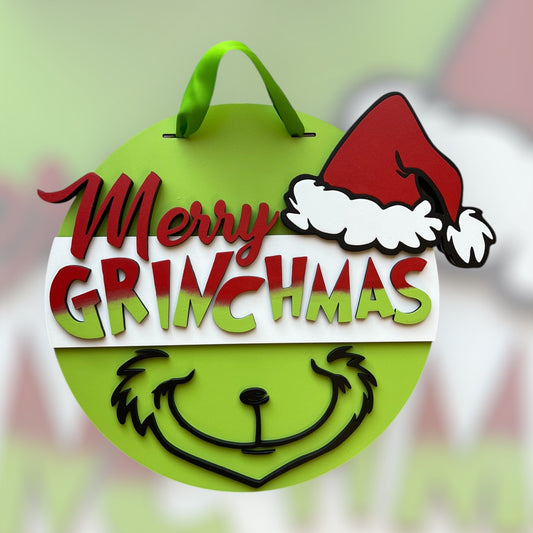 Merry Grinchmas 2024 Door Hanger